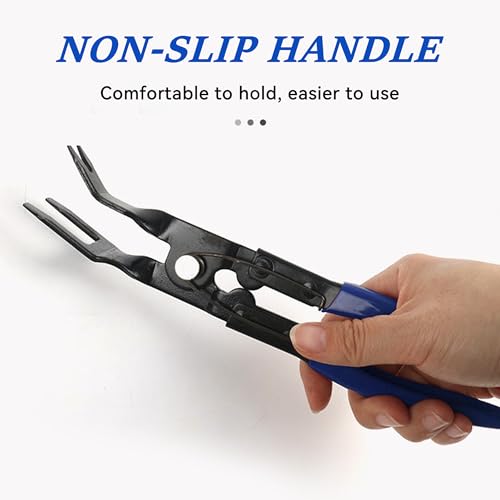 Panel Clip Removal Plier, Automotive Door Panel Upholstery Trim Clip Removal Tool, Remove Push Pin and Press in Trim Clip Fasteners Lift Action Plier (Blue) - color: Blue