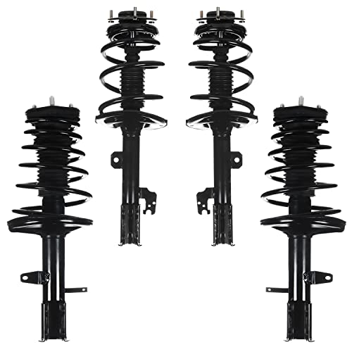 Detroit Axle - Front and Rear Struts w/Coil Spring Replacement for 2009 | 2010 2011 2012 Toyota Venza AWD - 4pc Set - size: 4Q47212/ 4 Struts