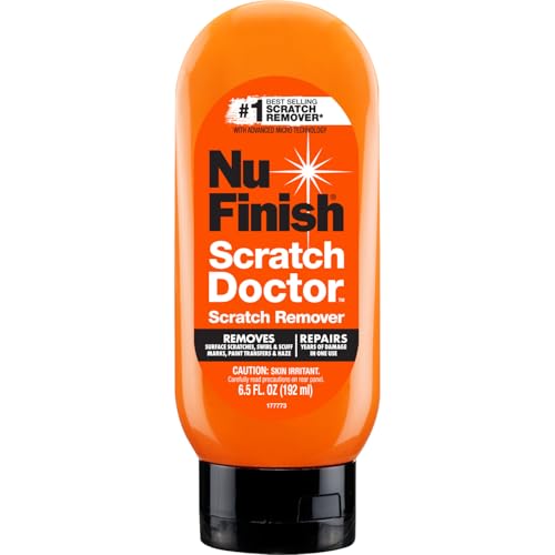 Nu Finish Car Scratch Remover, Scratch Removal for Cars Eliminates Paint Scrapes, Scuffs, Haze and Swirls on Cars, Boats and Motorcycles , 6.5 Oz, White - size: 6.5 Oz, style: Scratch Doctor