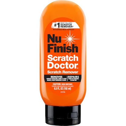 Nu Finish Car Scratch Remover, Scratch Removal for Cars Eliminates Paint Scrapes, Scuffs, Haze and Swirls on Cars, Boats and Motorcycles , 6.5 Oz, White - size: 6.5 Oz, style: Scratch Doctor