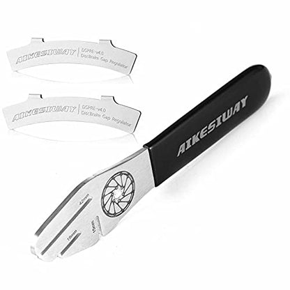 Rotor Truing Fork Bike Disc Alignment Tool Bicycle Brake Wrench,Bike Disc Brake Pad Adjustment Alignment Tool Gap Regulator,3 Slot Depths,Strong,Easy to Carry and Use - style: 1 Wrench & 2 Regulators