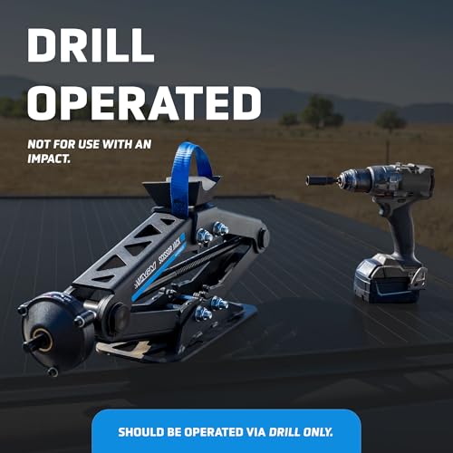 AGM Heavy Duty Scissor Jack HD for Trucks, Vans & Trailers - 7000lbs Capacity, 20.5" Lift Height, 1/2" Hex Drive, Portable Scissor Jack with VersaLift Interchangeable Heads, Drill Adapter & Carry Bag