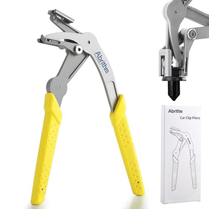 Car Clip Pliers, Panel Clip Removal Pliers, Professional Plastic Fastener Removal Tool for Removing Automotive Fasteners Clips Without Damage Yellow - color: Yellow