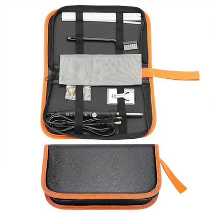 QWORK Plastic Welding Kit for Surface Repair - 80W, 110V, Adjustable Temperature 200-480℃ with Complete Accessories Set, Welder Tool