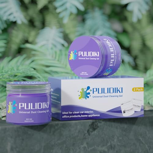 PULIDIKI Car Cleaning Gel Cleaning Putty Car Detailing Kit Car Interior Cleaner Car Slime Cleaner Dust Cleaning Supplies Car Accessories Car Gifts for Men Women Purple (2Pack) - color: Purple(2Pack)