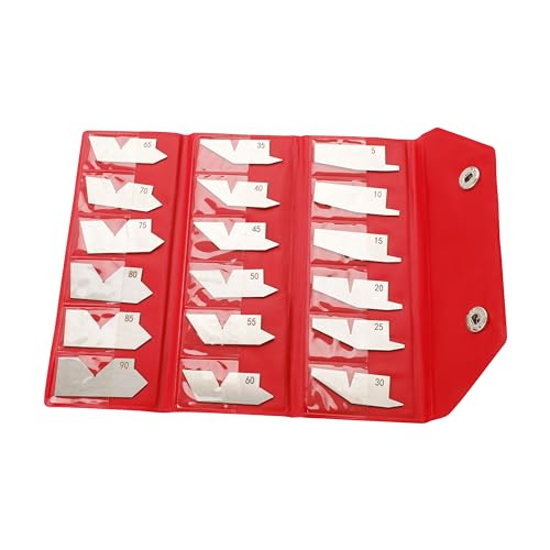HFS (R) 18 Piece Angle Gauge Set with Pouch - Premium Stainless Steel