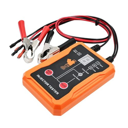 Vikye Automotive Fuel Injector Tester Cleaner, 2 in 1 Dual Channel 12V Engine Scan Tool with 8 Adapters and 8 Pulse Modes, for Clogs Diagnostics (White) - color: White