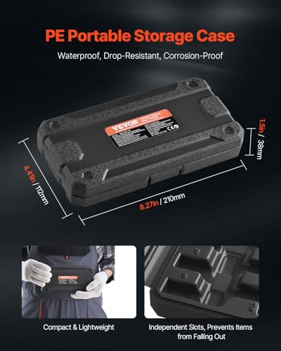 VEVOR XZN Triple Square Spline Bit Socket Set, 10-Piece M4 - M18, Premium Cr-V Steel, 1/4 in, 3/8 in, and 1/2 in Drives, with Enhanced Storage Case, Triple Square Socket Set for Hand Use, Automotive - style: 10 PCS XZN