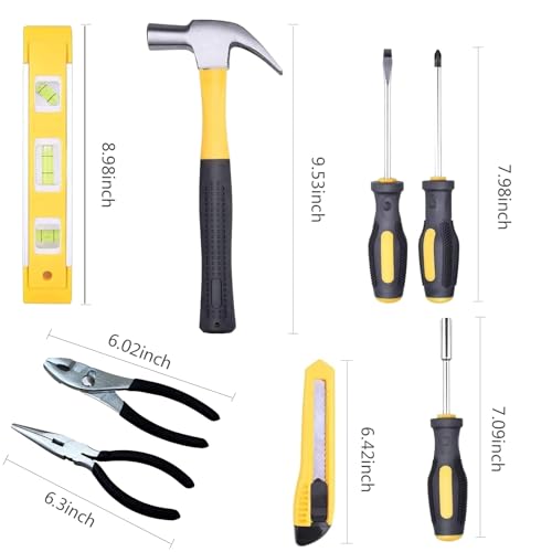 78-Piece Multi-Purpose Automotive and General Household DIY Hand Tool Set, Tool Box Kit with Portable Storage Case, for Home DIY, Office, Basic Repairs, Car repairs