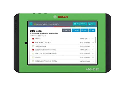Bosch 3975 ADS 625x Next Generation Diagnostic Scan Tool with 10” High-Res Display, Full ADAS Capability, Wireless VCI, Multipurpose Docking Station, and Much More - size: 625X