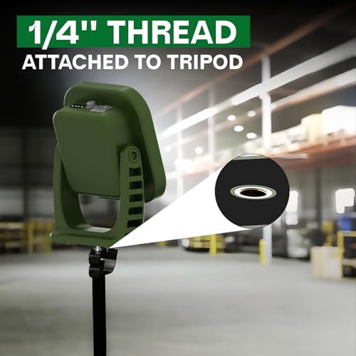 Rechargeable Work Light, 4000LM Magnetic Portable Work Light with Stand, 12000mAh Battery Powered LED Flood Light, USB-C, 180° Rotating for Garage, Car Repair, Camping