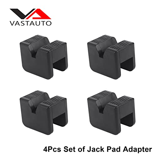 VASTAUTO Jack Rubber Pad Adapter,Jack Stand Universal Heavy Duty Rubber,Slotted Frame Rail Pinch Welds Protector Floor Jack Pad Adapter(4 Pack)
