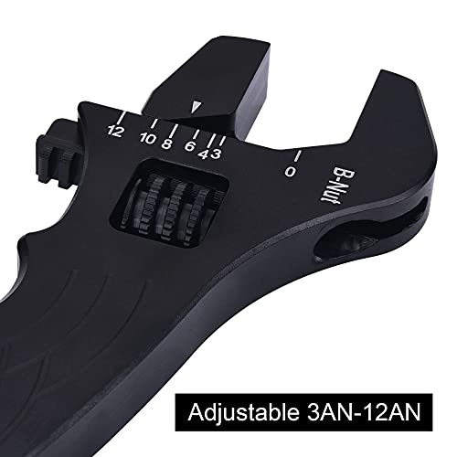 EVIL ENERGY AN Fitting Hose Wrench Adjustable 3AN-12AN Aluminum Black - color: Black, size: Adjustable 3AN-12AN