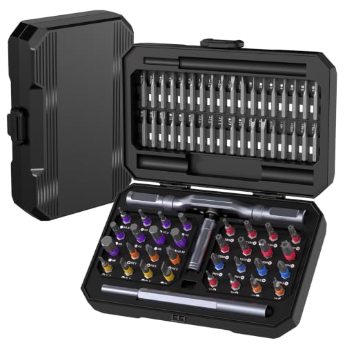 LIFEGOO Ratchet Screwdriver Set: 71 in 1 Magnetic Screwdriver Sets, S2 Steel Bits & Flexible Shaft Suitable for Precision Electronics, Furniture Assembly & Bicycle Repair Tools - size: 71 in 1