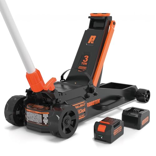3 Ton Electric Floor Jack, Low Profile Aluminum and Steel Jack for Quickly Car Lift, Hydraulic Service Jack, 6000 lbs Capacity. Lifting Range 3-3/4" to 20" - size: 3 Ton