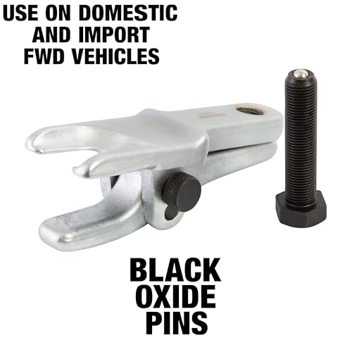 OEMTOOLS 37308 Ball Joint Separator, Adjustable 1 1/8 to 2 1/8 Inch Range, 3/4 Inch Forcing Bolt, Easy Puller Tool for Front Wheel Drive Vehicles