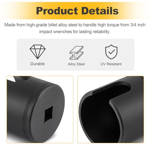 Heavy Duty Tie Rod Socket,Tie Rod Adjustment and Removal Tool for Class 6 – 8 Transportation Trucks & Equipment, 10353