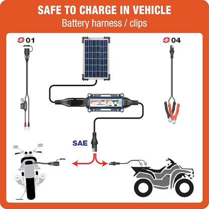Optimate Solar Duo 10W, TM522-D1, 6-Step 12V / 12.8V 0.83A Weatherproof Solar Battery Saving Charger & maintainer - style: OptiMATE Solar DUO 12V / 12.8V charge controller with 10W Solar Panel