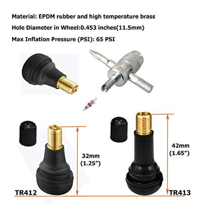 Dr.Roc 14.5 inch Perfect Leverage Tire Spoon Lever Iron Tool Kit Motorcycle Dirt Bike Lawn Mower Tire Changing Tool with Bag 3X Tire Spoons 3X Rim Protectors 1x Tire Valve Stems Set TR412 TR413 - size: 3PCS+ Rim Protector