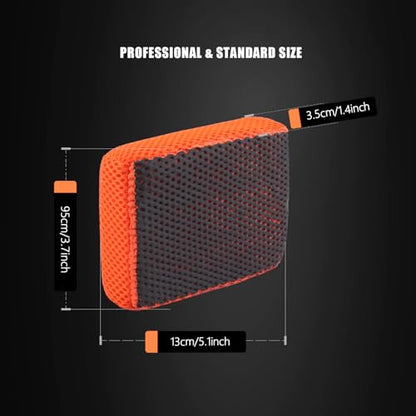 SPTA Clay Bar Scrubber, Ultra Clay Scrubber, Fast and Effective Removal of Paint Contaminants, Light Overspray, and More; Dual Sided Design for Scrubbing and Clay Work; Deep Clean Glass (2-Pack)