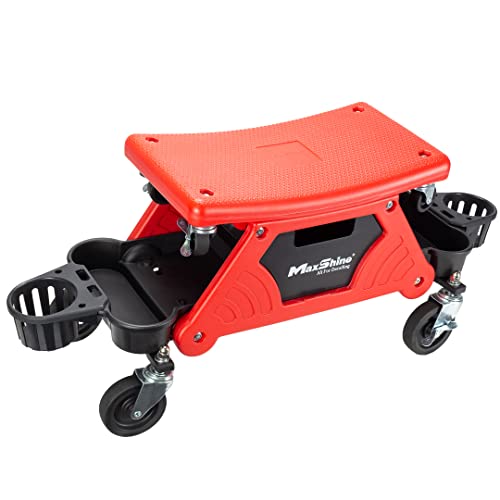Maxshine Detailing Mini Creeper Without Cushion – Mobile Rolling Utility Creeper Seat for Mechanics & Car Detailers – Low Profile Detailing Seat for Car Cleaning, Polishing, Coating & Waxing - size: Mini Creeper