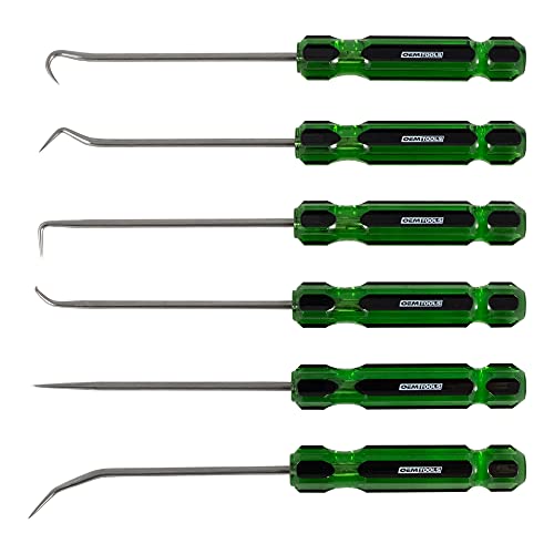 OEMTOOLS 26545 6 Piece Hook And Pick Set With Acetate Handle, Hook Tool And Pick Tool, Vehicle Pick And Hook Set, Pick Tool Set For Mechanics - style: 6 Piece