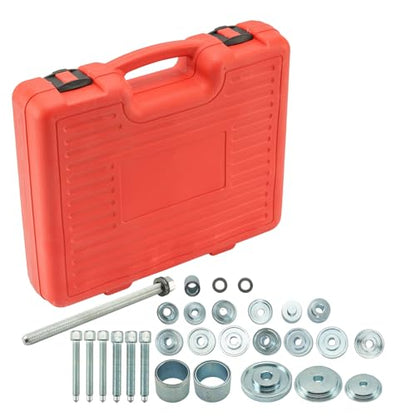 KAX 31-Piece Universal Wheel Bearing Press Kit – Front Wheel Drive Hub Bearing Tool Set for Removal, Installation & Service of FWD Bearings & Seals