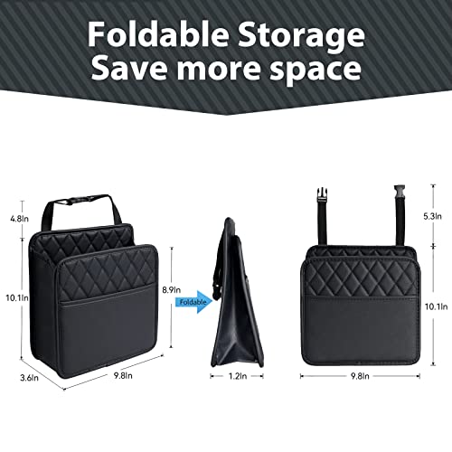 FrgKbTm Car Seat Back Hanging Bag Car Document Holder Multi-Pocket Bottle Bag Storage Box Organizer Travel Tidy Pouch Pocket Kids - color: Black A