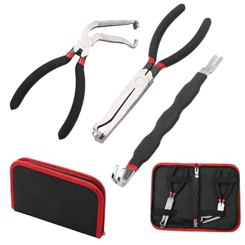 3-Piece Electrical Disconnect Pliers Set, 60 Degree Connector Separator, Car Fuel Line Breaking Tool