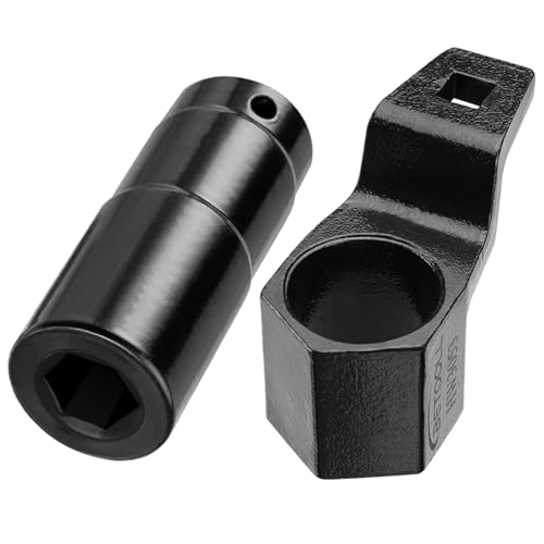 BETOOLL 19 mm Harmonic Balancer Socket & 50mm Crankshaft Crank Pulley Wrench Holder Tool Removal Holding Spanner kit Compatible with Honda and Acura Engines - size: 19mm & 50mm (2 Piece)