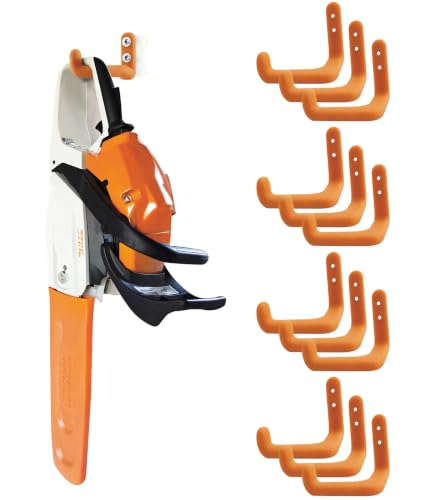 Chainsaw Hanger, 12 Pack Chainsaw Wall Mount Hook, Heavy Duty Chain saw Holder, Racks for Garage Organization Garage Storage Shed Organizer Mounted Chain saw Storagw Hamgers - color: 12 Pack Hanger