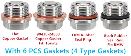 1PC M24x1.5 Stainless Steel Transmission/Front Differential Magnetic Oil Drain Plug Fit for 08-20 Lexus GX460 LX570; Toyota 4Runner FJ Cruiser Land Cruiser Tacoma Tundra, Replace 90341-24014 - size: M24x1.5