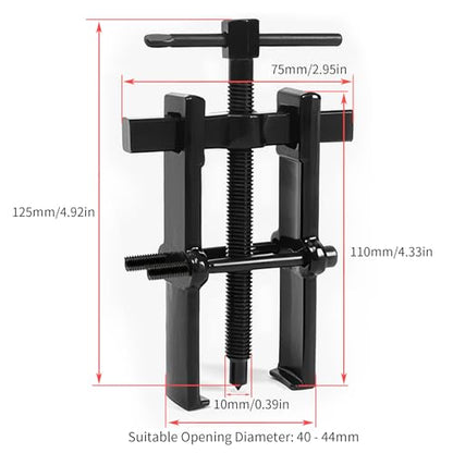 Beam 2 Jaw Puller 2" Bearing Gear Pullers, 125mm T-Shaped Screw | High Carbon Steel Pullers, Adjuestable Pulley Removal Tool for Bearings/Flywheels/Pulleys Remove - size: 2Jaw 2In 75×125MM