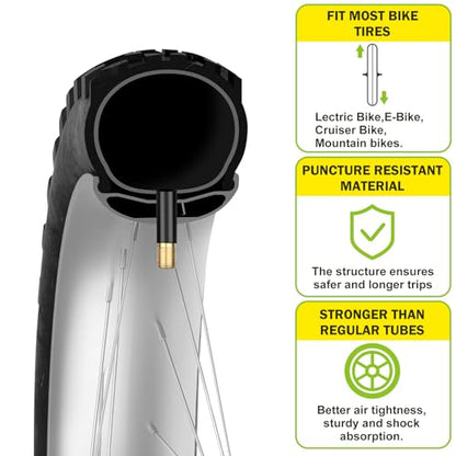 2 Pack Bike Tube 12"/14"/16"/18"/ 20"/ 22"/24"/ 26"/27.5"/28"/29" | 1.75/1.95/2.10/2.125 Bicycle Tube with 2 Tire Levers, 32mm AV Schrader Valve, Butyl Rubber Inner Tube for Kids/Road/MTB Bike - style: 22" X 1.75/2.125 (2pack)
