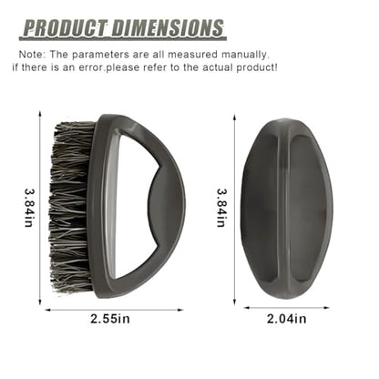 Soft Horsehair Bristle Leather Cleaning Brush for Car Interior, Comfortable Grip Car Wash Brush to Clean Upholstery Furniture Boots, Felt Hat Scrub Brushes Auto Detailing Cleaner Tool (2PCS) - size: 2PCS
