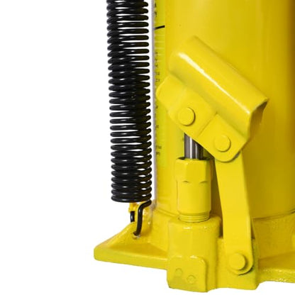 20 Ton Air Hydraulic Bottle Jack, Professional Lifting Jack for Heavy Machinery & Large Trucks, 10.2-19.7 Inch Height Range with Extendable Screw(Yellow) - color: Yellow, size: 20 Ton