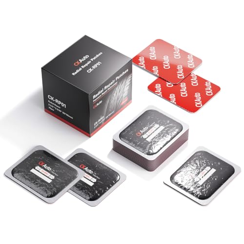 CKAuto 20 PCS Radial Tire Repair Patch Kit Heavy Duty 2-1/2" x 3-1/4" (65 x 80mm), for Cars Vans SUVs Buses & Heavy Trucks Tractor Agricultural Vehicles, Rectangle 2-1/2" x 3-1/4" (65 x 80mm) 20 PCS - size: 2-1/2" x 3-1/4" (65 x 80mm) 20 PCS