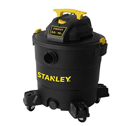 STANLEY 12 Gallon 5.5 Peak HP Wet/Dry Vacuum, 3 in 1 Shop Vacuum Blower,1-7/8"x6 Hose, Range for Garage, Carpet Clean, Workshop with Vacuum Attachments-SL18199P - size: 12 Gallon, 5.5 HP AC