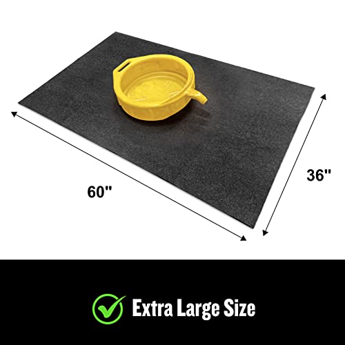 FlashDry Oil Spill Mat, 36"x60", 2-Pack, Garage Floor Mats, Absorb Liquids, Customizable Size, Use in & Under Car, in Drawers and Driveway, Slip Resistant, No Soak Through, Durable and Reusable - style: 2-Pack