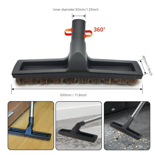 EZ SPARES Universal Vacuum Attachment Brush,Shop Vac Accessories,All in Kit Brush Tool Kit,Hose Adapter Shop Vacuum Cleaner Attachment,for Most Brand(17 Pack)
