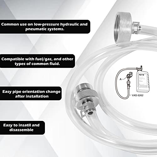 Oil Filling Hose Compatible with VAG DSG VW Audi, Replace for VAS 6262A Gearbox Oil Change Kit with Oil Change Adapter
