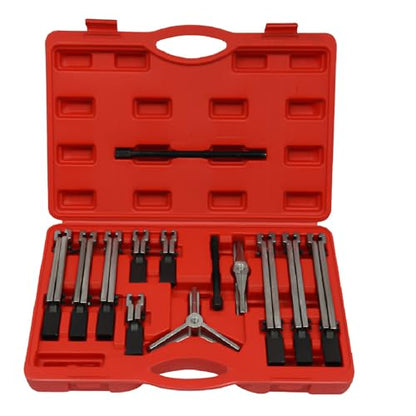 13pcs Gear Puller Set 2/3 Jaw Bearing Flywheel Puller Kit with 9 Pull Claws Heavy Duty Pulley Gear Bearing Flywheel Removal Tool for Automotive & Mechanical Repair (Red) - color: Red
