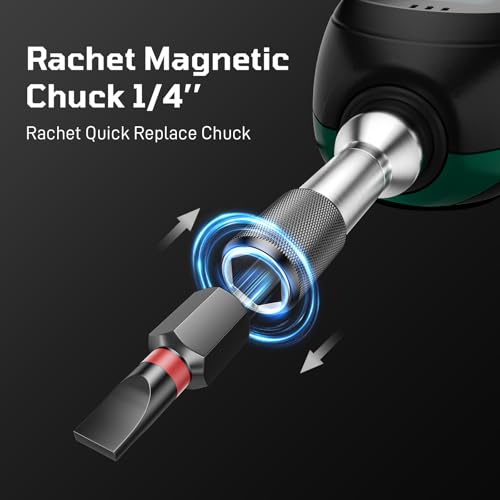 Upgraded Digital Torque Screwdriver, 0.4-8 Nm/3.5-70.8 In-lbs, Torque Wrench Screwdriver Set, 1/4'' Drive Inch Pound Rachet Torque Screwdriver Electrician with Buzzer & LED Indicator