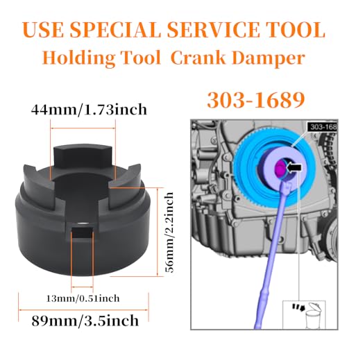 Camshaft Alignment Holding Timing Kit Fit for Ford 2.0 2.3, 303-1685 | Balance Shaft Preload Tool Crankshaft Damper Holder VCT Solenoid Seal Installer 303-1511 303-1686 303-1687 303-1688 303-1689 - size: 11pcs