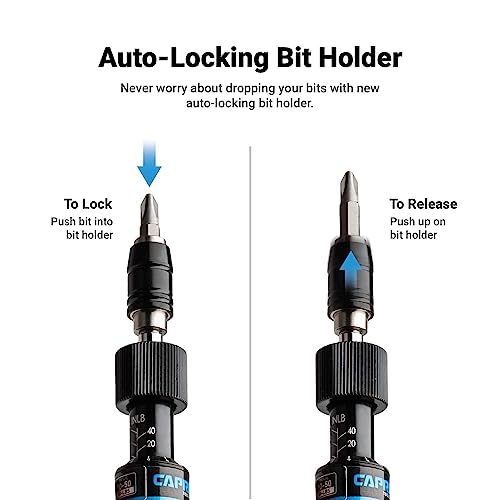 Capri Tools CP21075 Certified Limiting Torque Screwdriver Set, Small, Black, 10-50 in-lbs / Manual - size: 10-50 in-lbs / Manual