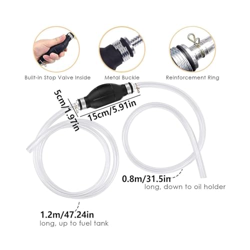 Siphon Pump for Water with 6.5ft Hose Fluid Transmission | Water Siphon Pump for Diesel Fish Tank Oil Automotive Aquarium Home Shop Garage