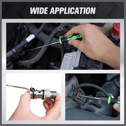 8-Piece Mini Hook and Pick Set, 4PCS 8.6'' & 4PCS 5.7'' Precision Automotive Picks Tools Set for Car Auto Oil Seal, Mechanic Picking Kit, Puller Remover Tools - color: 8-piece Short & Sliver Hook