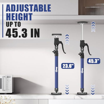 XINQIAO Cabinet Jacks for Installing Cabinets, Heavy Duty Third Hand Tools Adjustable Support Pole from 23.6 IN to 45.3 IN, 2 PCS - size: 23.6"-45.3" 2PC