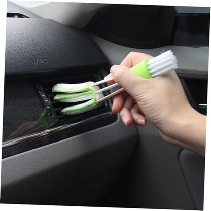 NUOBESTY 3pcs Car Air Vent Cleaning Brush Set, Interior Crevice Duster for Dashboard and Ac Outlet, Soft Bristle Car Dusting Tools for Auto Detailing and Vent Maintenance