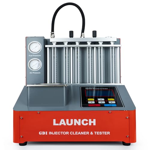 LAUNCH X-431 CNC-801A Fuel Injector Cleaner Machine 6-Cylinder Ultrasonic GDI EFI SFI Fuel Injector Tester and Cleaner Fuel Injector System Cleaning Machine - 110V
